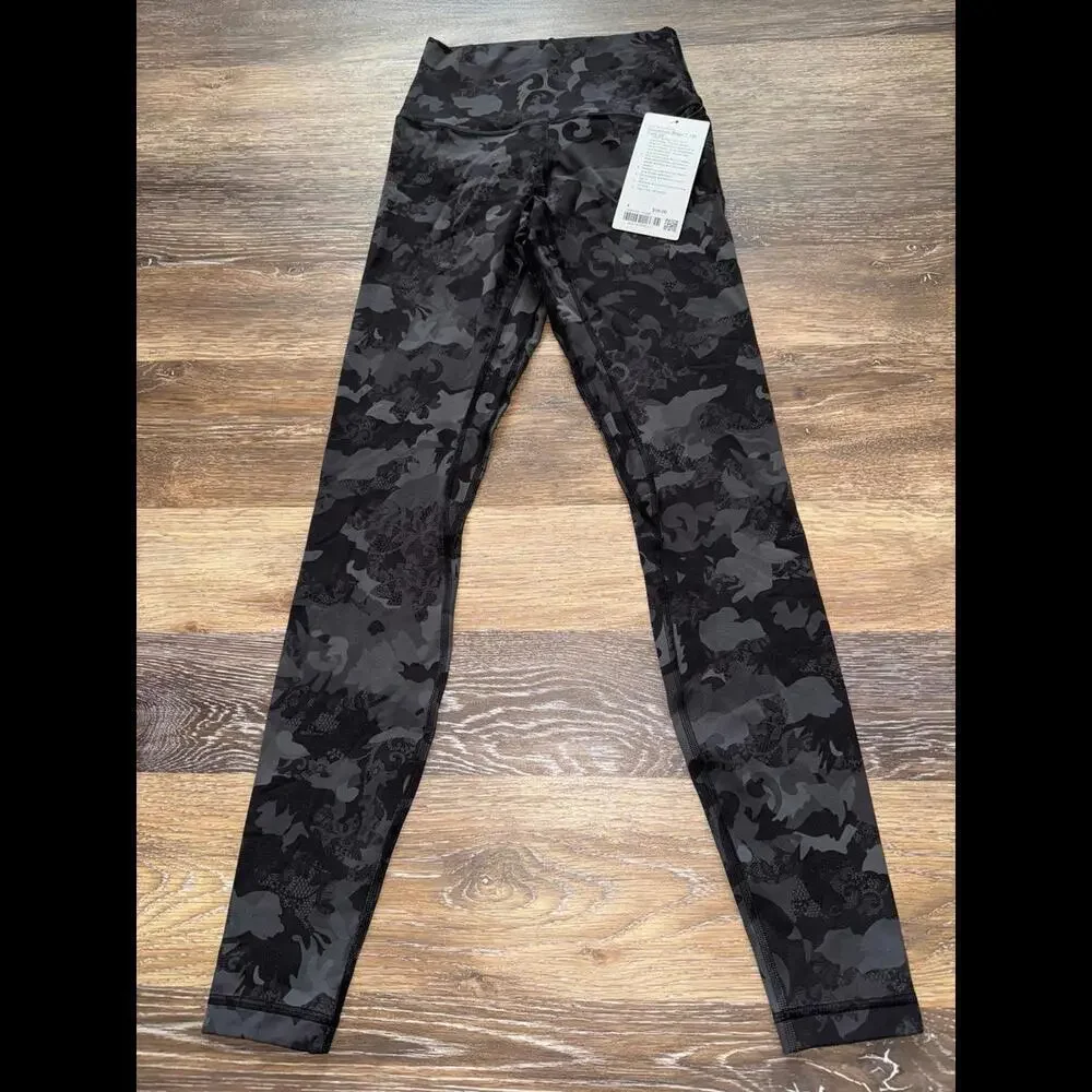 Lululemon Align High Rise 28” Hidden Heritage Lace Black Multi Size 4 NWT - Picture 3 of 7